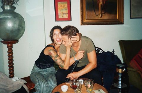 Patrick Flueger poses a picture with girlfriend Reem Amara.